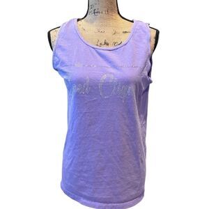 Comfort Colors Women's Small Purple Tank Top Casual Summer